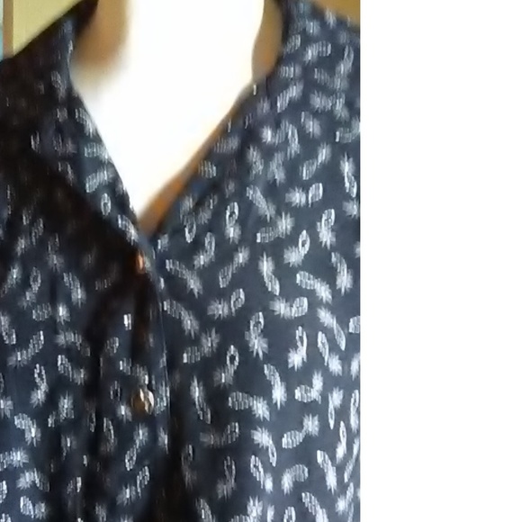 Desert West Black White Print Crop Top Size S - Picture 4 of 6